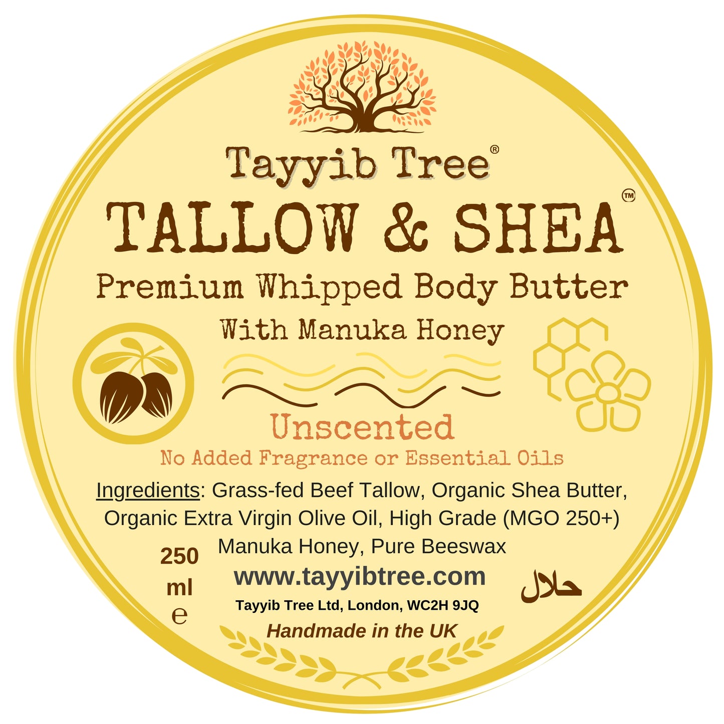 Tallow & Organic Shea Body Butter with Manuka Honey