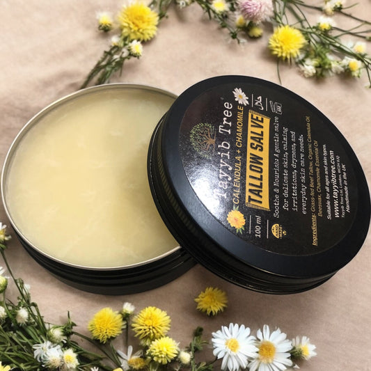 Handmade Tallow Salve With Calendula and Chamomile