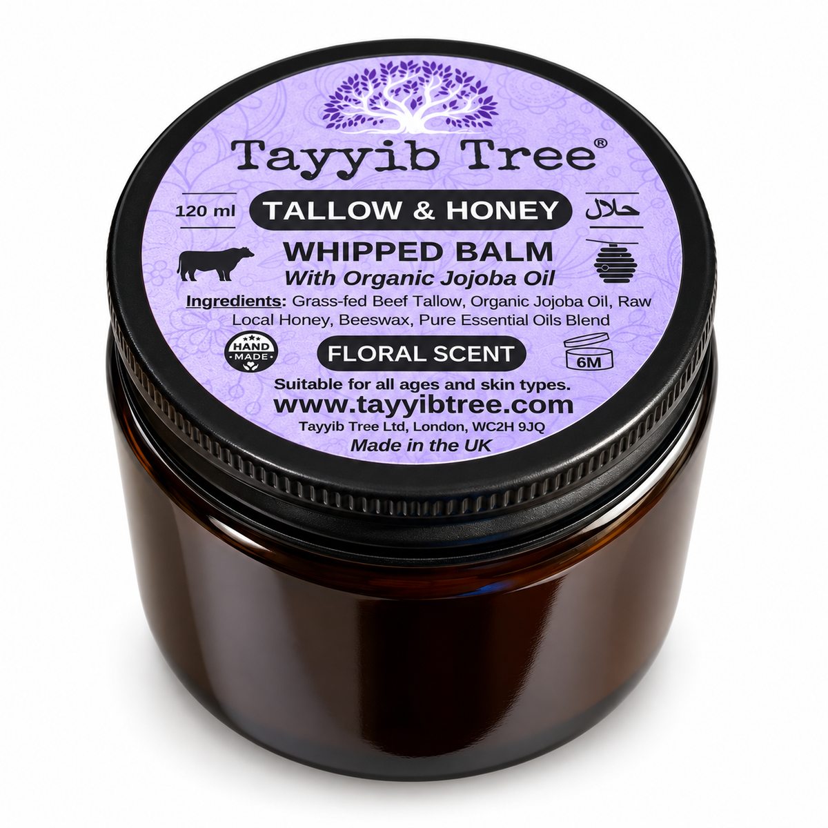 Tallow & Honey Whipped Balm - Handmade in UK, Halal