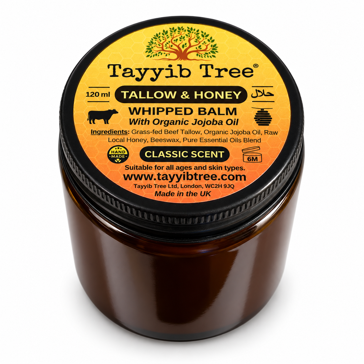 Tallow & Honey Whipped Balm - Handmade in UK, Halal