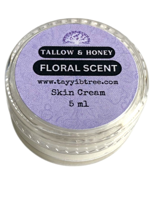 tallow honey balm top view
