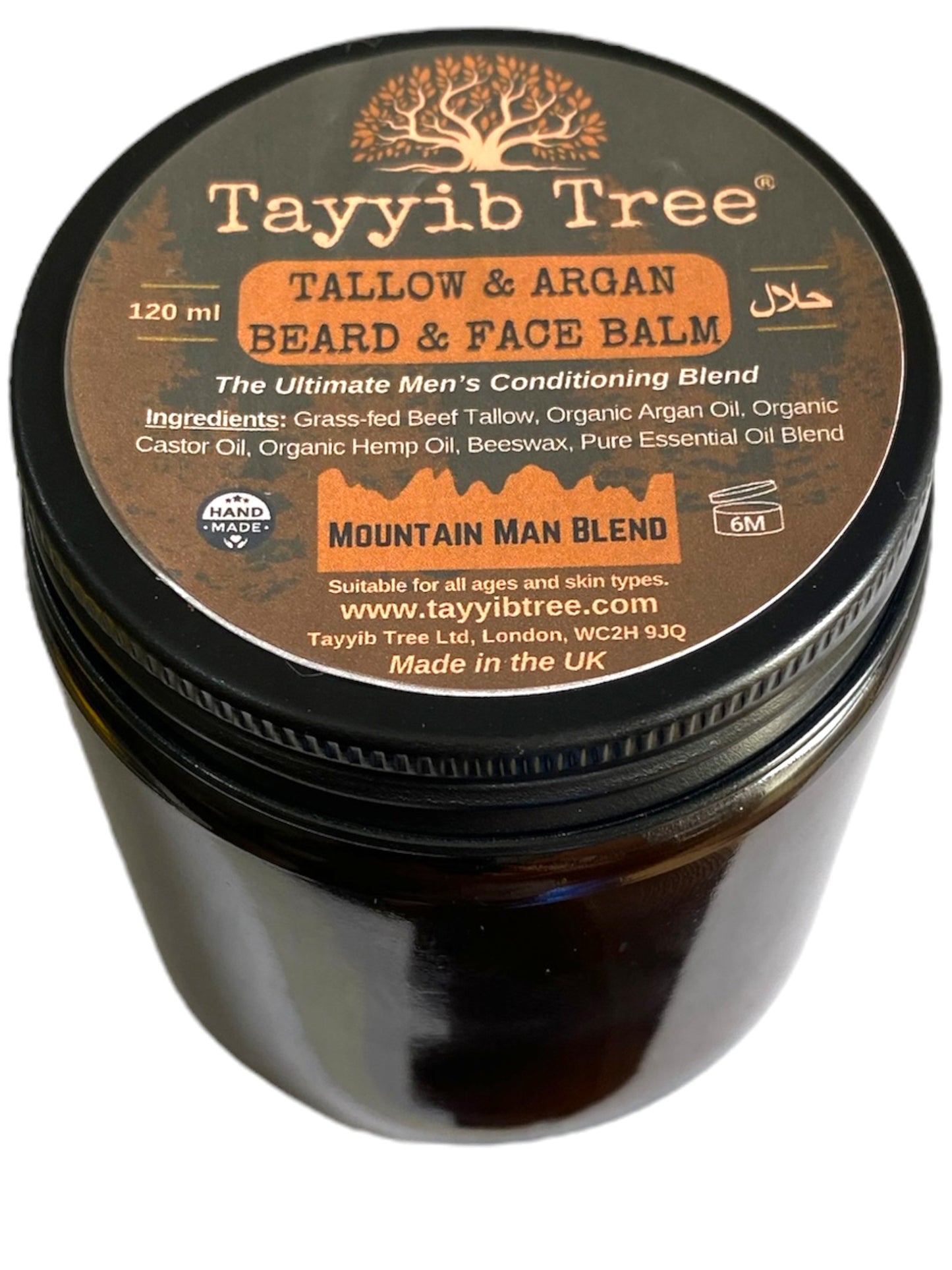 Tallow & Argan Beard and Face Balm - Men's Special Blend - Handcrafted in UK - Halal