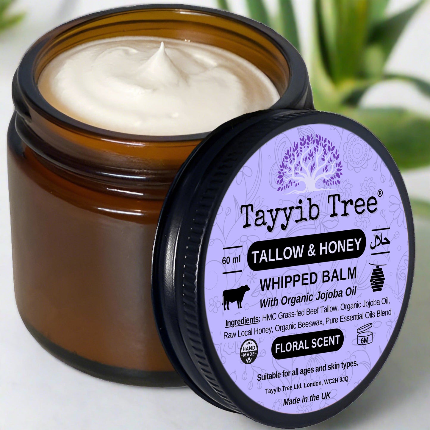 Grass-fed Tallow & Honey Balm - Intense Relief for Eczema, Psoriasis, Acne, Dry Skin - Halal