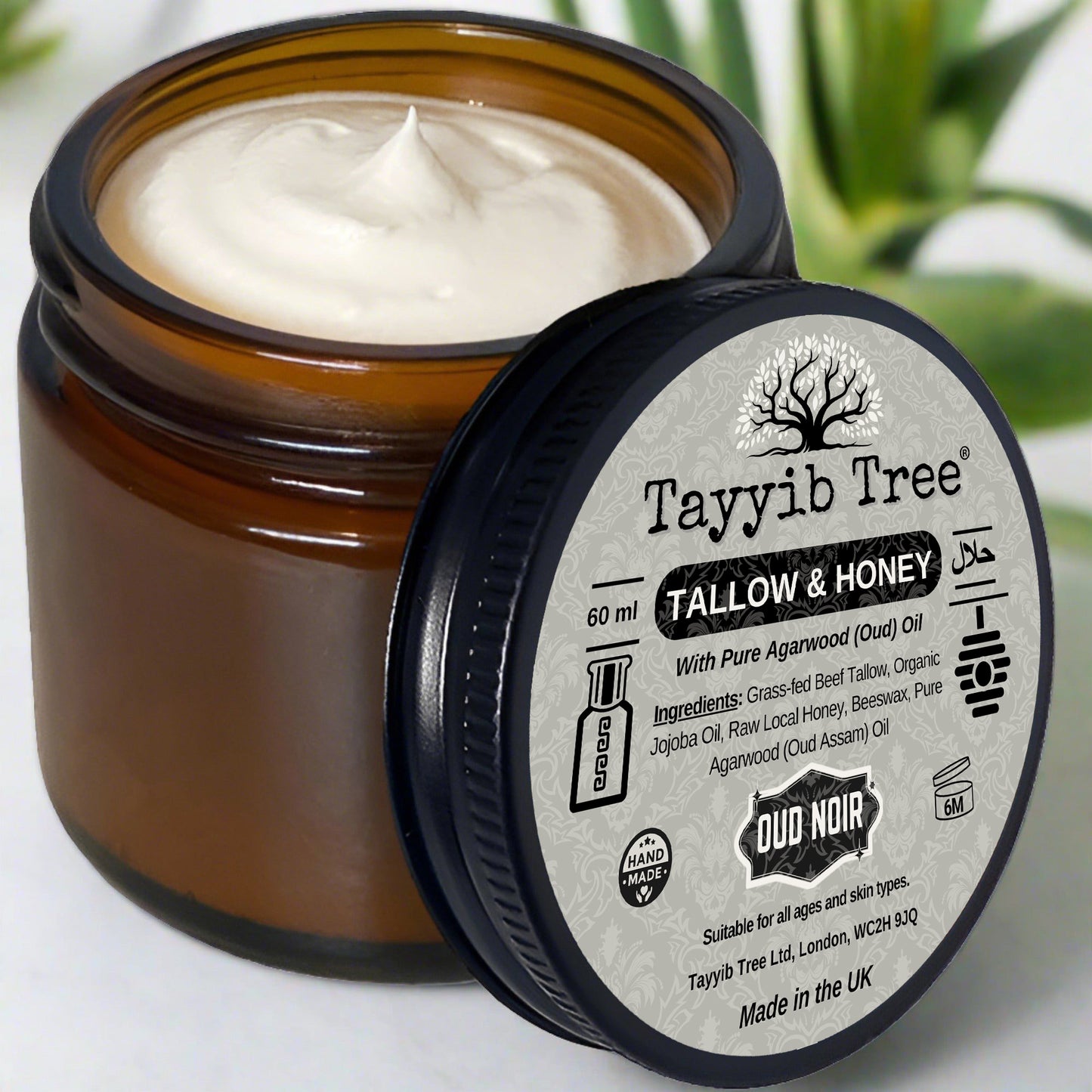 Grass-fed Tallow & Honey Balm - Intense Relief for Eczema, Psoriasis, Acne, Dry Skin - Halal